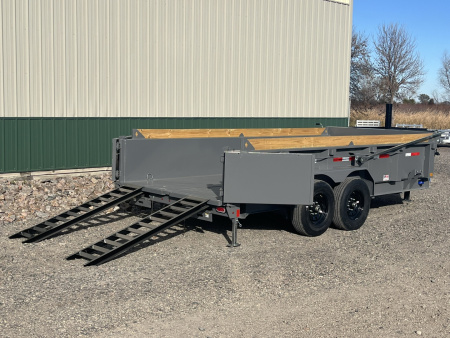 New 2026 16' 14k Diamond C Low Pro Telescopic Dump Trailer