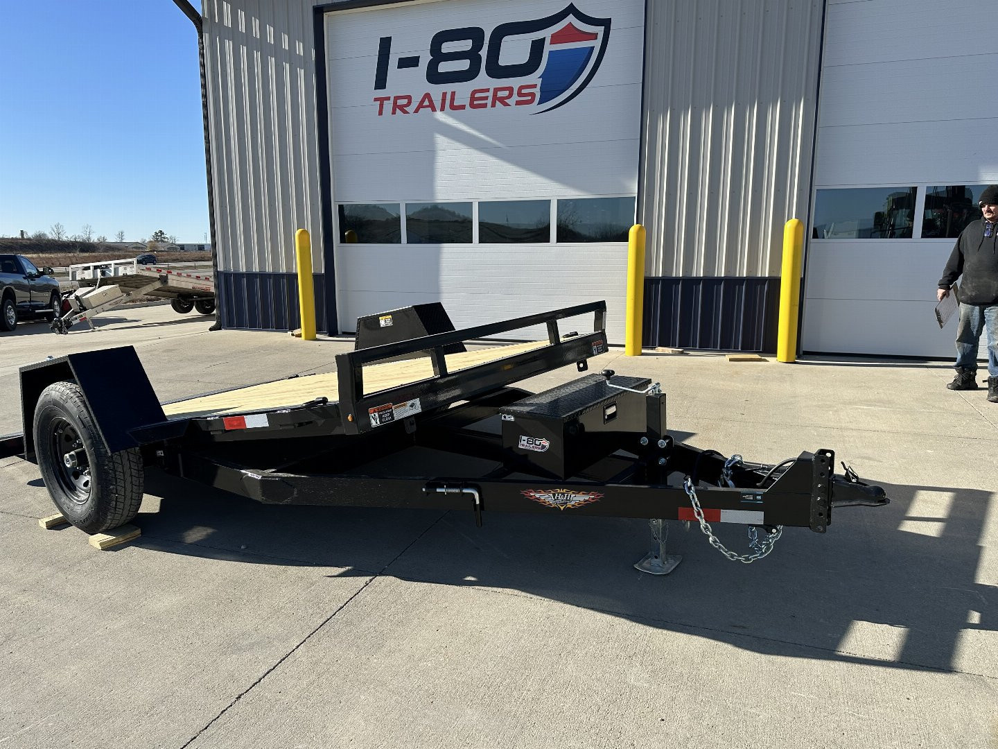 New 2026 H&H 78"x12' 7.8k Single Axle Gravity Tilt Equipment Trailer