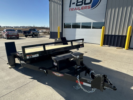 New 2026 H&H 78"x12' 7.8k Single Axle Gravity Tilt Equipment Trailer