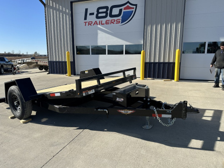 New 2026 H&H Trailers 78"x12' 7.8k Single Axle Gravity Tilt Equipment Trailer