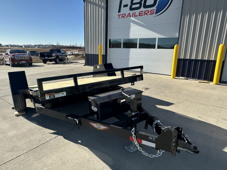 New 2026 H&H Trailers 78"x12' 7.8k Single Axle Gravity Tilt Equipment Trailer