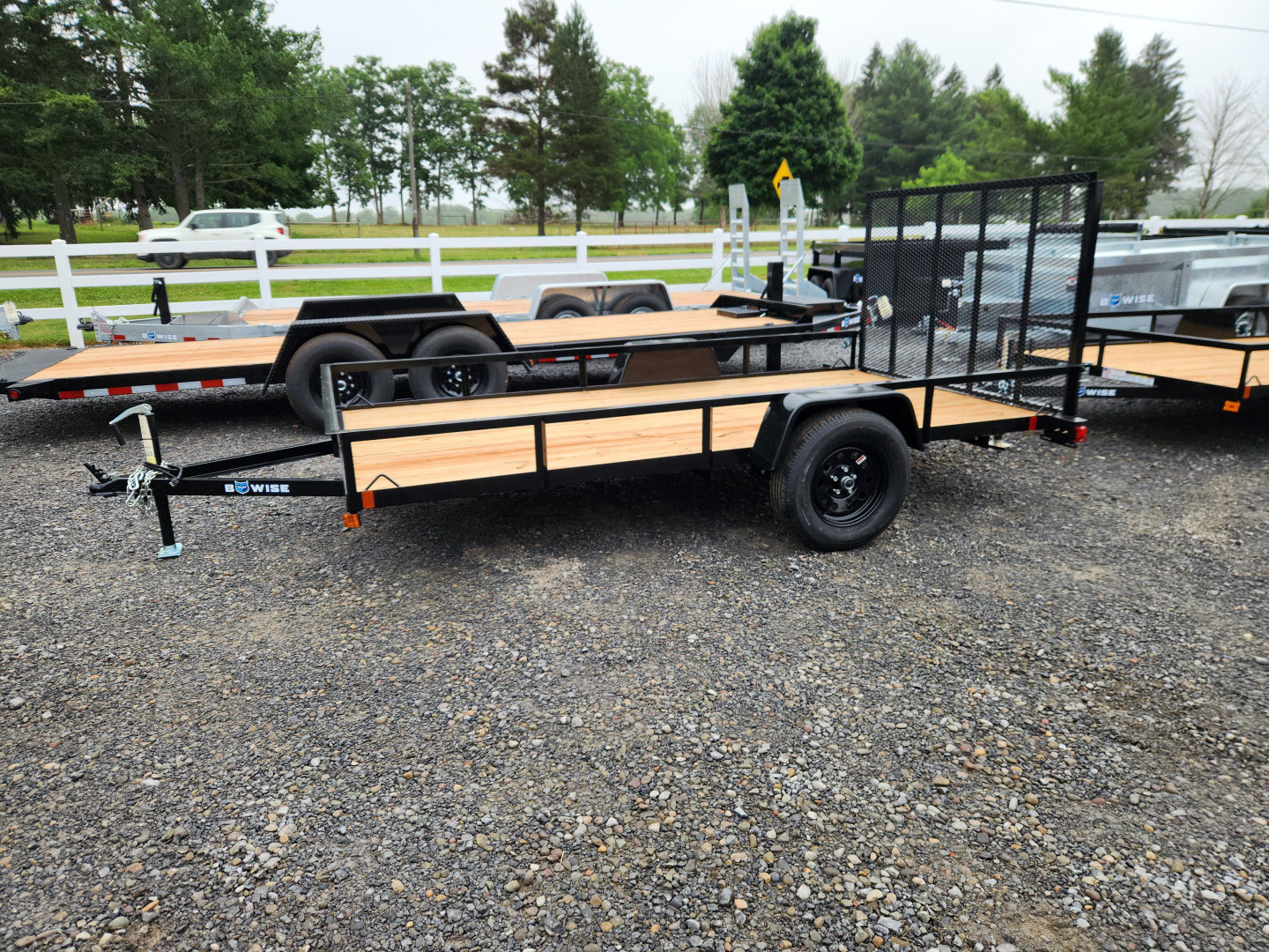 New 2026 BWISE UTE3 76x12 3K Single Axle Utility Trailer