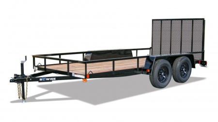 New 2026 BWISE UTE7 76x14 7K Tandem Axle Utility Trailer