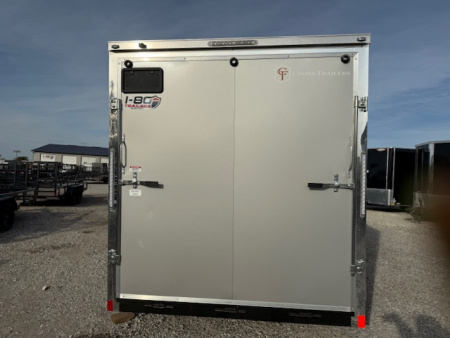 New 2026 Cross Silver 7'x14' 7k Alpha Flat Top V-Nose Enclosed Cargo Trailer