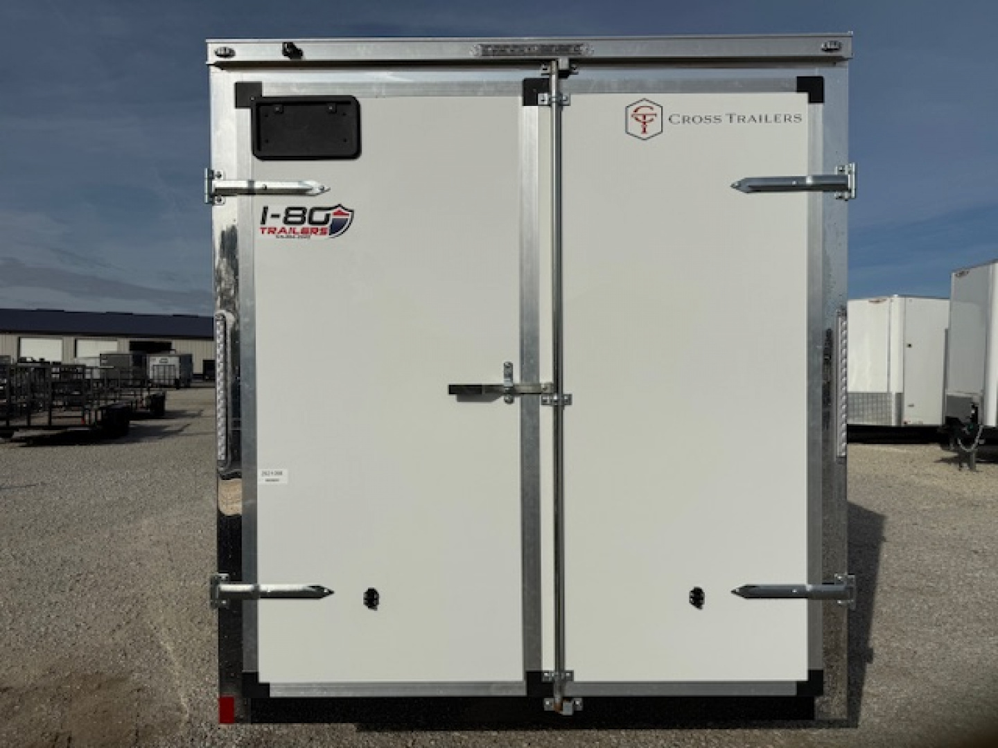 New 2026 Cross White 7'x16' 7k Alpha Flat Top V-Nose Enclosed Cargo Trailer