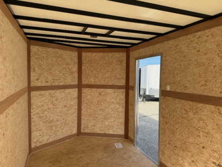 New 2026 Cross White 7'x16' 7k Alpha Flat Top V-Nose Enclosed Cargo Trailer