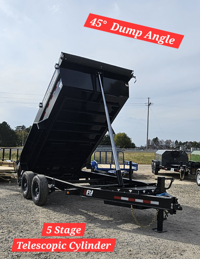 New 2026 PJ Trailers 83" x 14' Telescopic Dump Trailer