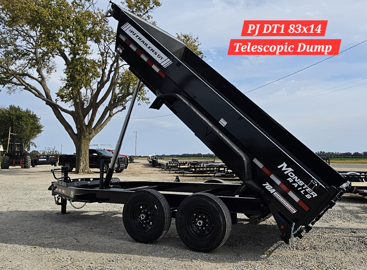 New 2026 PJ Trailers 83" x 14' Telescopic Dump Trailer