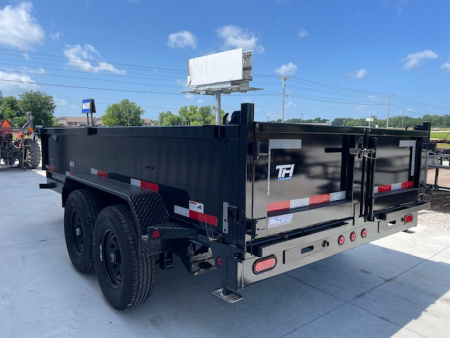 New 2026 TOP HAT 83X14 BUMPER PULL DUMP TRAILER (2) TANDEM 7000# AXLES,2' WALLS