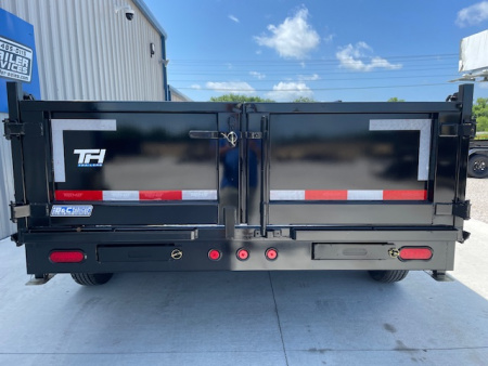 New 2026 TOP HAT 83X14 BUMPER PULL DUMP TRAILER (2) TANDEM 7000# AXLES,2' WALLS