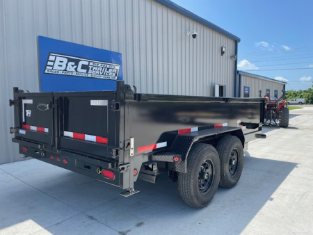 New 2026 TOP HAT 83X14 BUMPER PULL DUMP TRAILER (2) TANDEM 7000# AXLES,2' WALLS