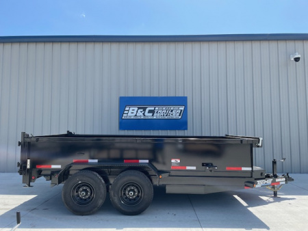 New 2026 TOP HAT 83X14 BUMPER PULL DUMP TRAILER (2) TANDEM 7000# AXLES,2' WALLS