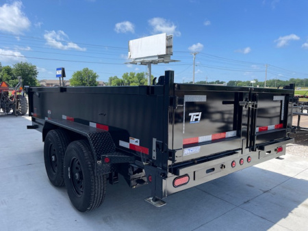 New 2026 TOP HAT 83X14 BUMPER PULL DUMP TRAILER (2) TANDEM 7000# AXLES,2' WALLS