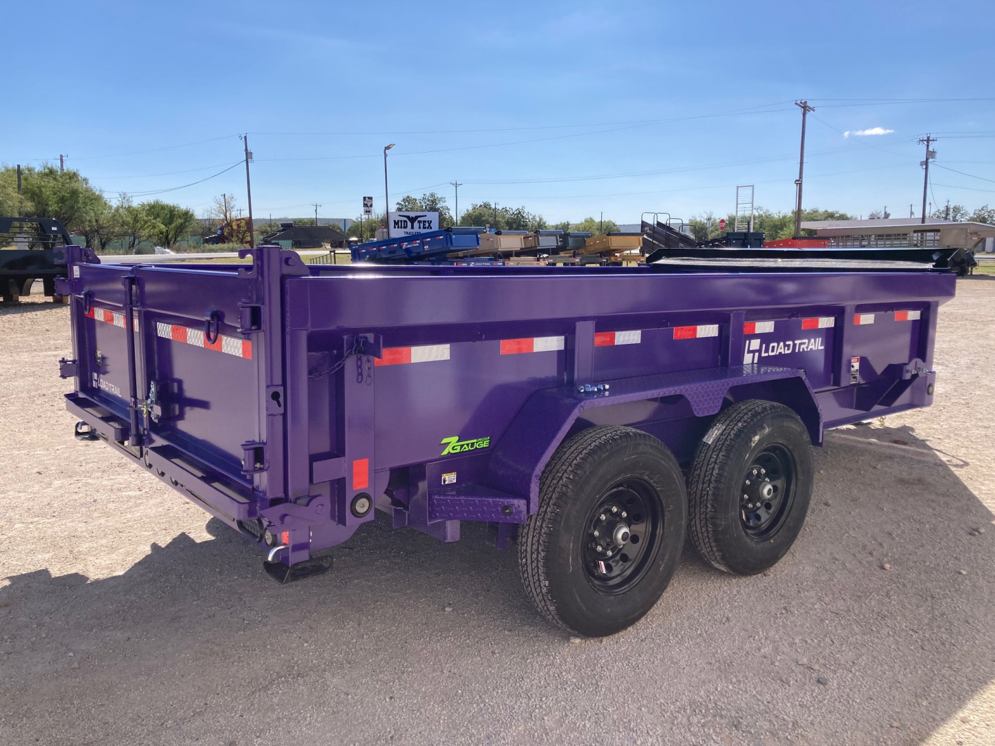 New 2026 Load Trail DT 14' x 83" Tandem Axle Dump Low-Pro Dump Trailer (Purple)