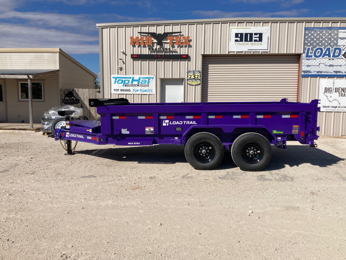 New 2026 Load Trail DT 14' x 83" Tandem Axle Dump Low-Pro Dump Trailer (Purple)