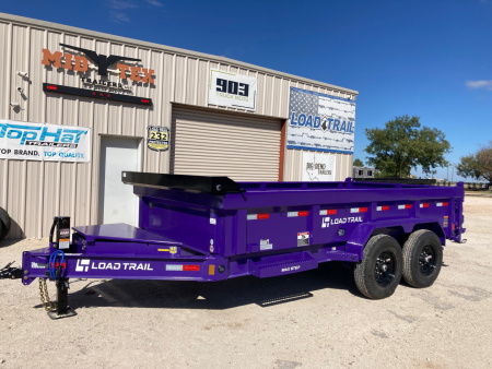 New 2026 Load Trail DT 14' x 83" Tandem Axle Dump Low-Pro Dump Trailer (Purple)