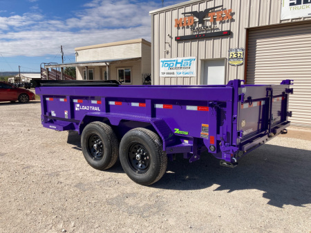 New 2026 Load Trail DT 14' x 83" Tandem Axle Dump Low-Pro Dump Trailer (Purple)