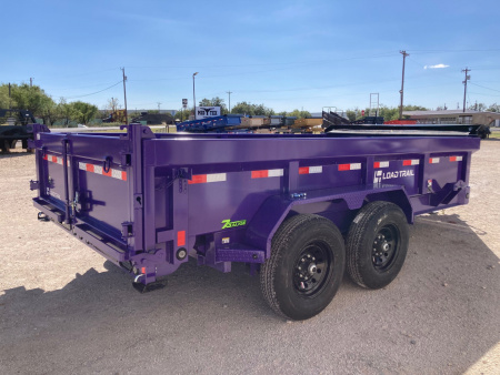 New 2026 Load Trail DT 14' x 83" Tandem Axle Dump Low-Pro Dump Trailer (Purple)