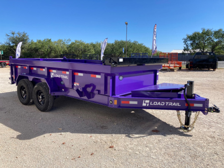 New 2026 Load Trail DT 14' x 83" Tandem Axle Dump Low-Pro Dump Trailer (Purple)