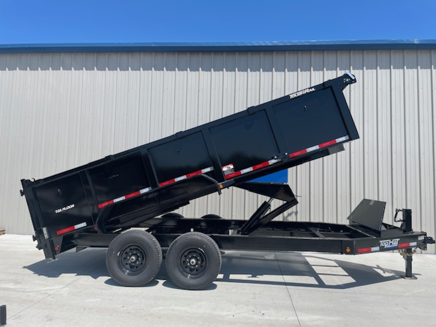 New 2026 TOP HAT 83X16 BUMPER PULL DUMP TRAILER, (2)7000#AXLES, GVWR 14000# 2' SIDE WALLS