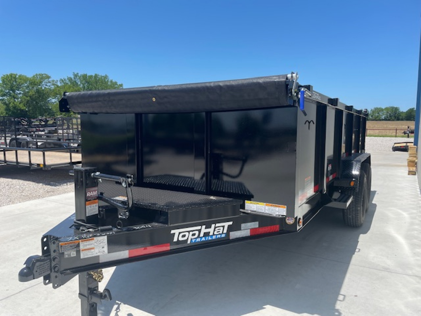 New 2026 TOP HAT 83X16 BUMPER PULL DUMP TRAILER, (2)7000#AXLES, GVWR 14000# 2' SIDE WALLS