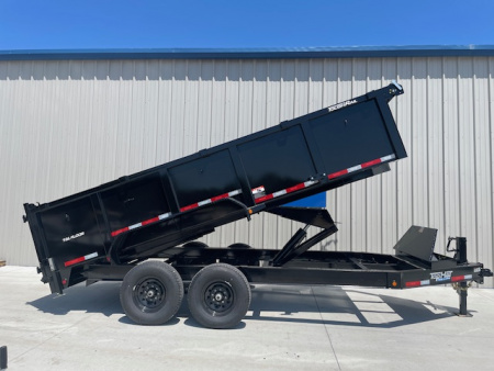 New 2026 TOP HAT 83X16 BUMPER PULL DUMP TRAILER, (2)7000#AXLES, GVWR 14000# 2' SIDE WALLS