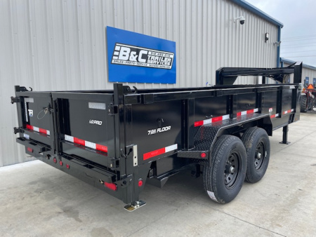 New 2026 TOP HAT 83X16 GOOSENECK DUMP TRAILER, (2) 7000lb AXLES, GVWR 14000lbs, 2' SIDE WALLS