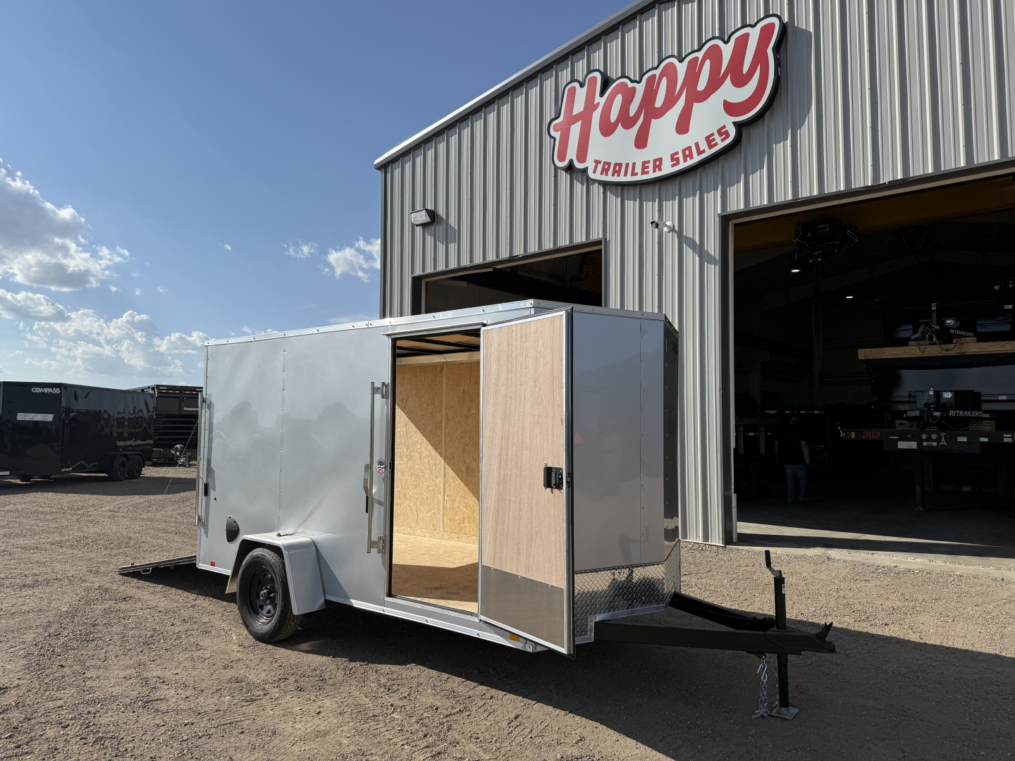 New 2026 Compass 6'x12' Enclosed Cargo Trailer - Indigo DLX