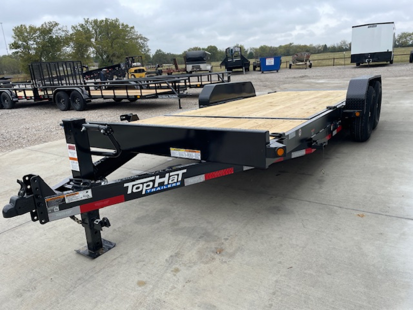 New 2026 TOP HAT 83X20 BUMPER PULL TILT DECK CAR / EQUIPMENT HAULER, (2)7000lb AXLES, 14,000 GVWR