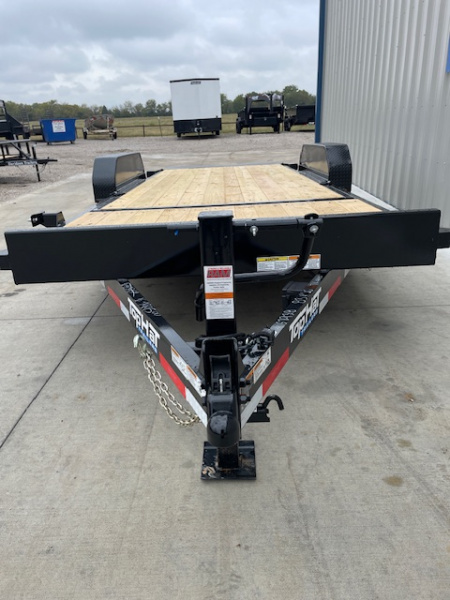 New 2026 TOP HAT 83X20 BUMPER PULL TILT DECK CAR / EQUIPMENT HAULER, (2)7000lb AXLES, 14,000 GVWR