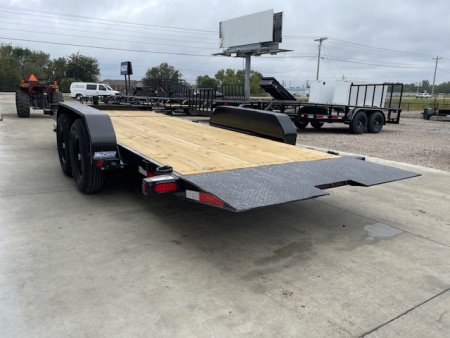 New 2026 TOP HAT 83X20 BUMPER PULL TILT DECK CAR / EQUIPMENT HAULER, (2)7000lb AXLES, 14,000 GVWR