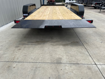 New 2026 TOP HAT 83X20 BUMPER PULL TILT DECK CAR / EQUIPMENT HAULER, (2)7000lb AXLES, 14,000 GVWR