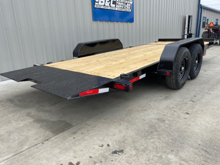 New 2026 TOP HAT 83X20 BUMPER PULL TILT DECK CAR / EQUIPMENT HAULER, (2)7000lb AXLES, 14,000 GVWR