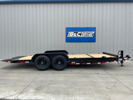 New 2026 TOP HAT 83X20 BUMPER PULL TILT DECK CAR / EQUIPMENT HAULER, (2)7000lb AXLES, 14,000 GVWR