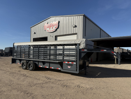 2026 Good Guys 6'8"x24' GN Bar Top Livestock Trailer - Wrangler
