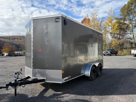 New 2026 Wells Cargo 7x14 7K 7' Interior Height Fasttrac Deluxe Cargo / Enclosed Trailer