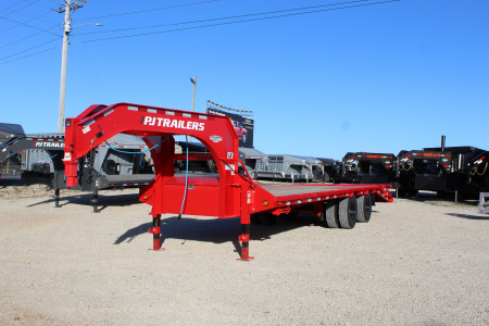 New 2026 PJ Trailer LD 25' Gooseneck Flatbed Trailer