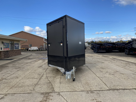 New 2026 Lightning Trailers 7X19 Aluminum 2-Place w/7ft Height Radar Pkg & Black Out Pkg Snowmobile Trailer