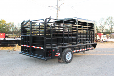 New 2025 GR Trailer 6.8 x 16 Gooseneck Half -Top Livestock