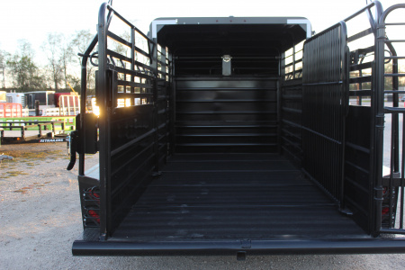 New 2025 GR Trailer 6.8 x 16 Gooseneck Half -Top Livestock