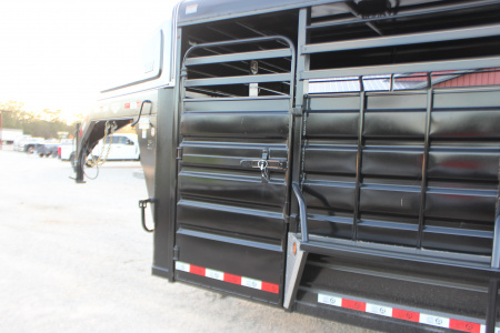 New 2025 GR Trailer 6.8 x 16 Gooseneck Half -Top Livestock