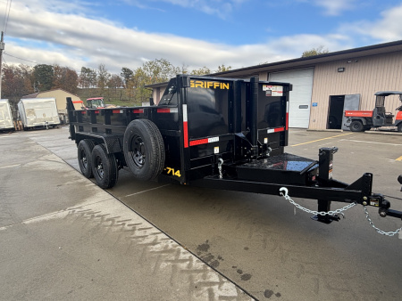 New 2026 Griffin Trailers GT 7X14 Low Profile Dump Trailer W/ Telescopic Cylinder - 14000# GVWR