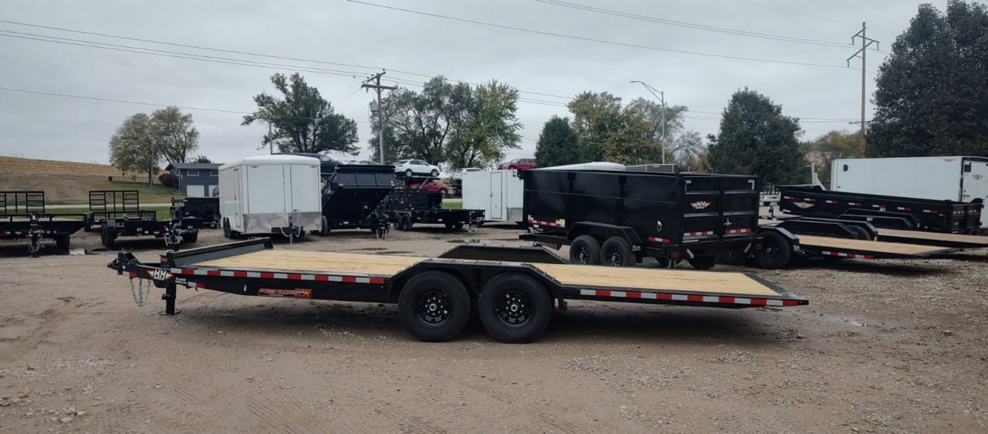 New 2026 H&H Trailers 82x22 Electric Tilt Speed Loader 14K Equipment Trailer