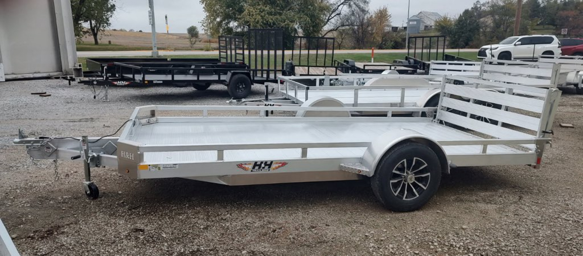 New 2026 H&H Trailers 78x14 Aluminum Low Side 3K Utility Trailer