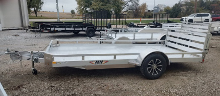 New 2026 H&H Trailers 78x14 Aluminum Low Side 3K Utility Trailer