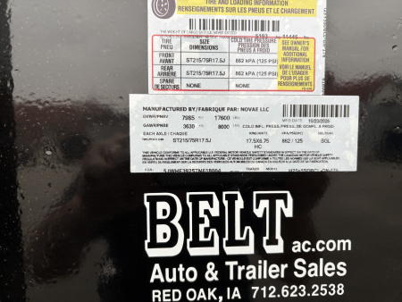 New 2025 H&H 102x25+5 GN 17.6k Deckover Trailer