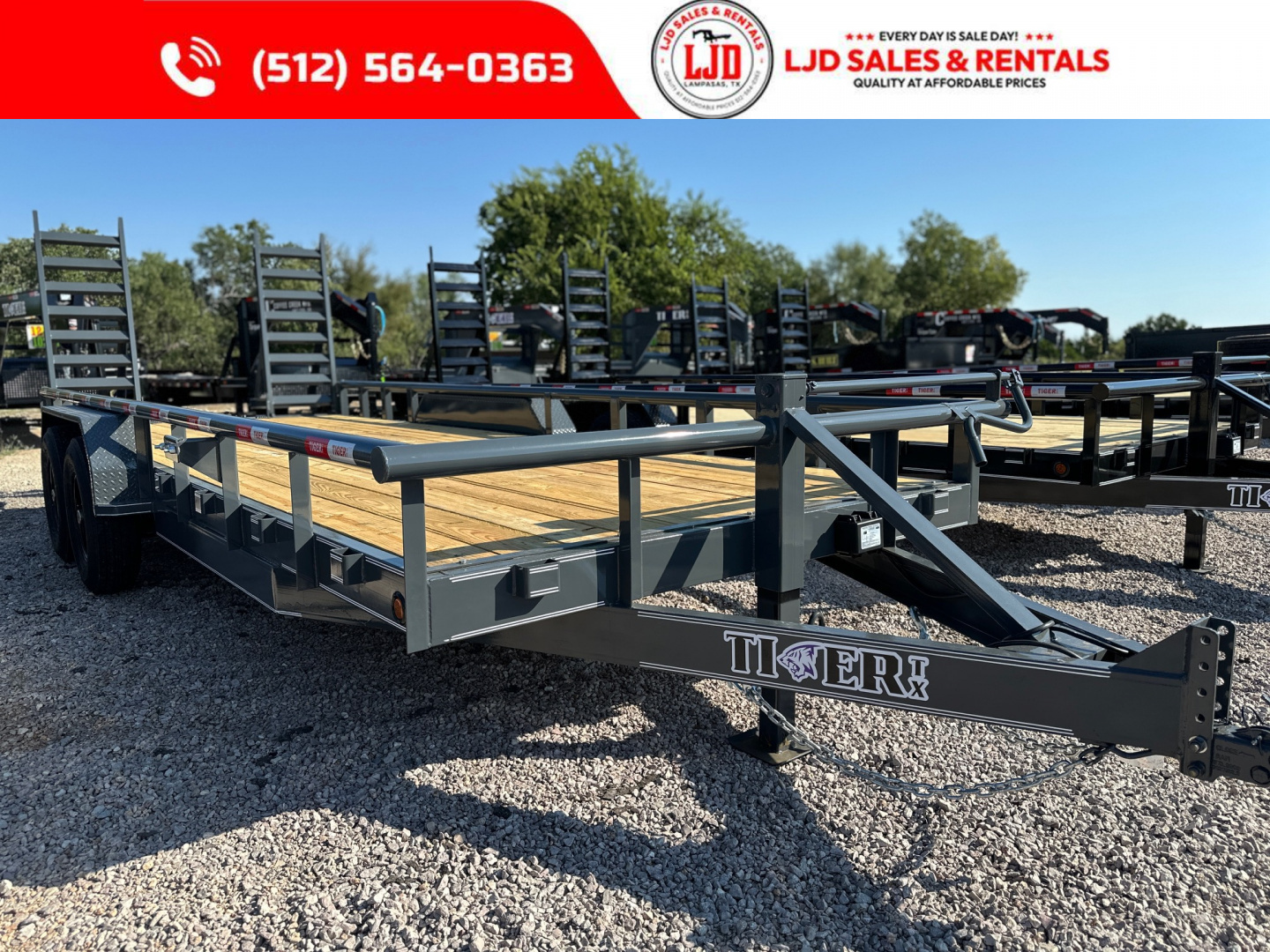New 2026 Tiger - 83" x 18' - HD Pipe top - Equipment Trailer