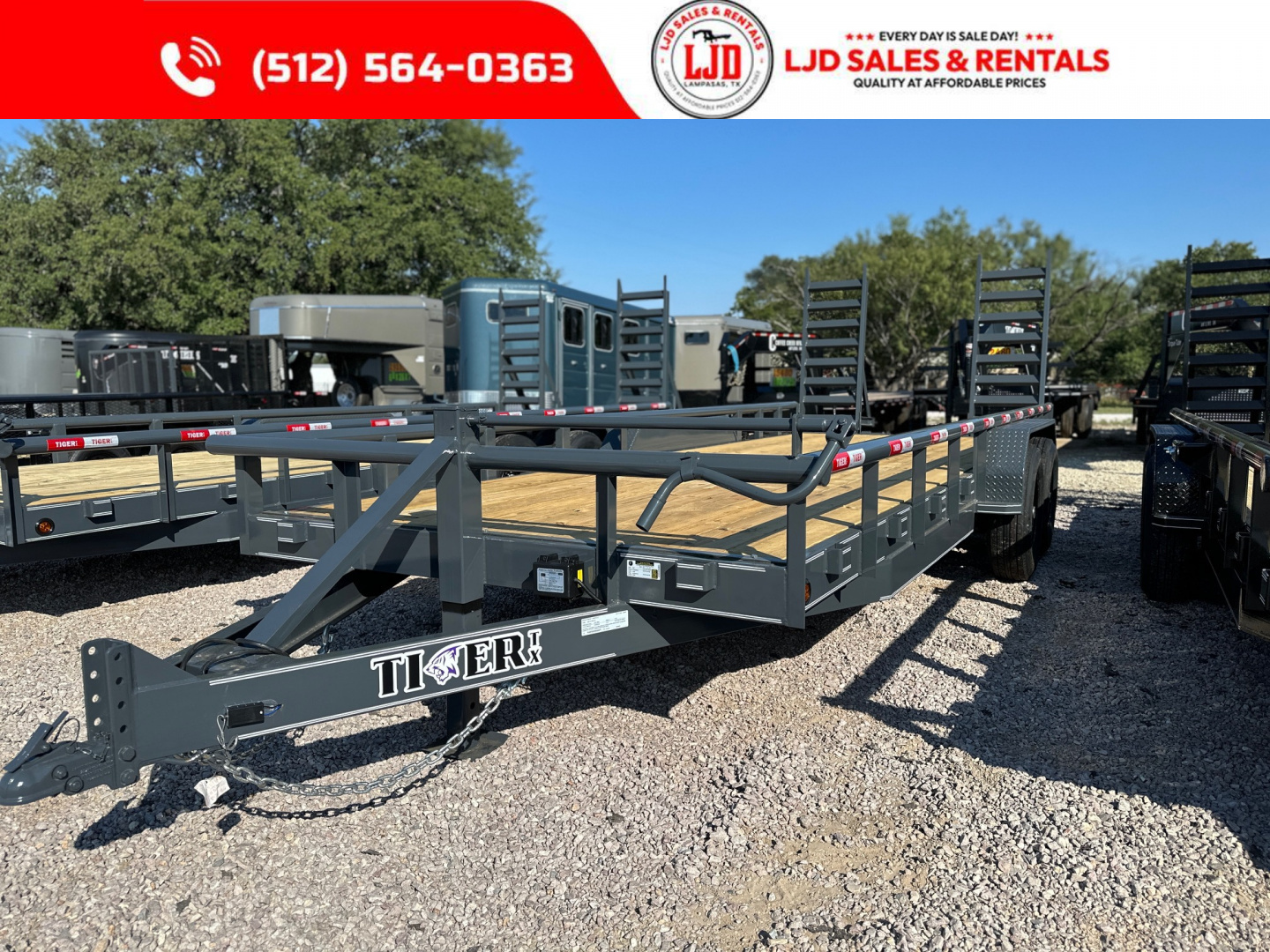 New 2026 Tiger - 83" x 18' - HD Pipe top - Equipment Trailer