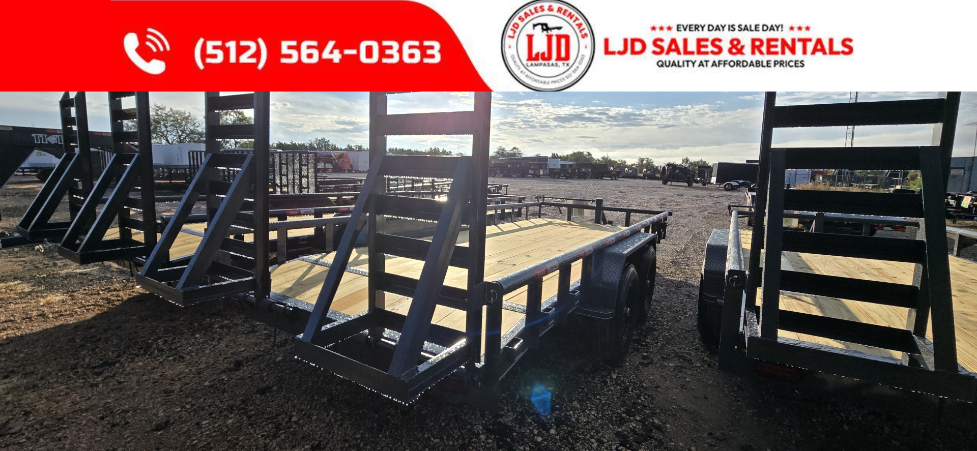 New 2026 Tiger - 83" x 18' - HD Pipe top - Equipment Trailer