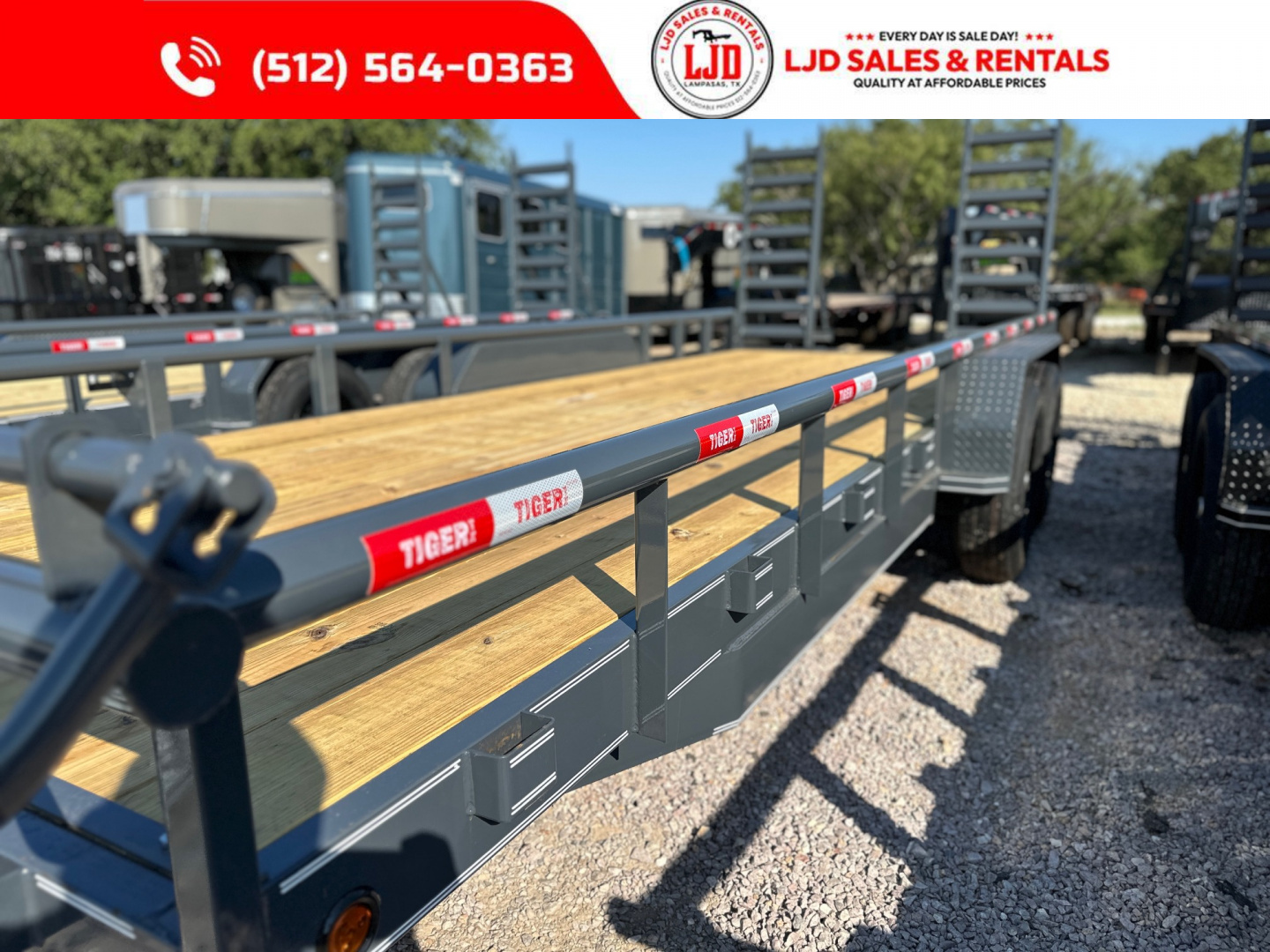 New 2026 Tiger - 83" x 18' - HD Pipe top - Equipment Trailer